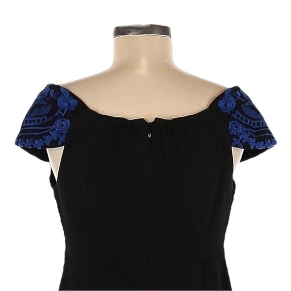 Foxiedox Embroidered Floral Royal Blue Cocktail Mini Dress Size 6 NWT Ornate - Picture 5 of 11